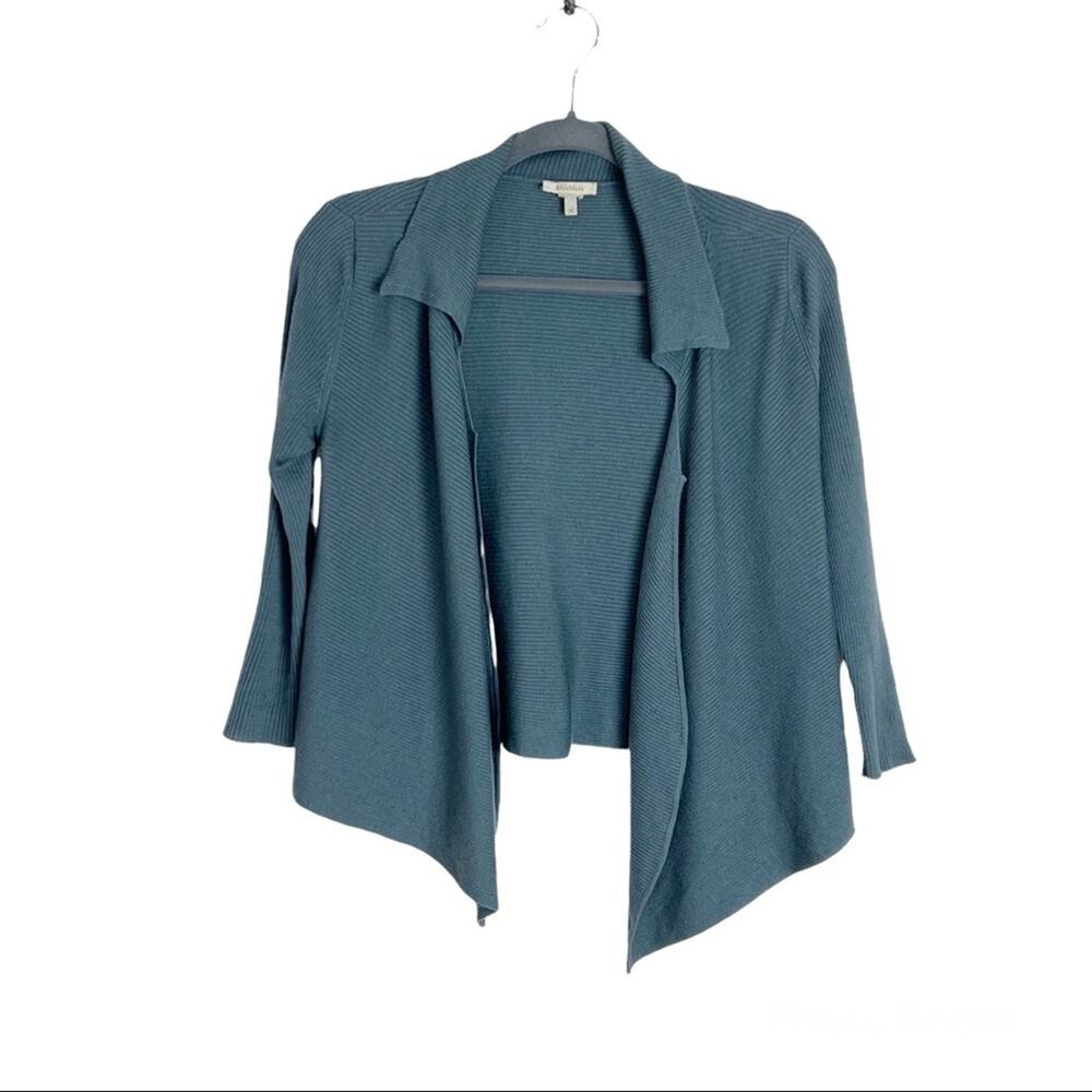 MaxMara Ribbed Open Front Cardigan Sweater Medium
